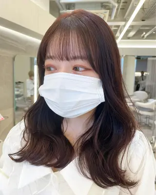セミロング カラー ヘアアレンジ 怪我のため6月末 復帰予定田中瑞希🍃のヘアスタイル