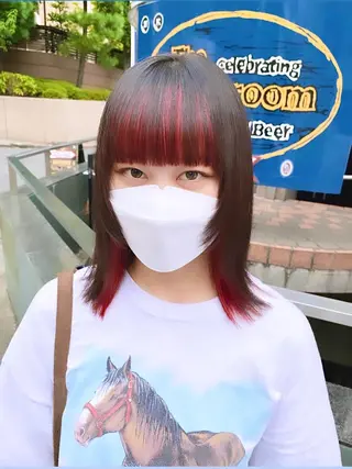 ショート カラー パーマ ヘアアレンジ メンズ キッズ ネイル マツエク・マツパ アイブロウ 🐺ウルフ×ハイトー ン🖤Yukinoのヘアスタイル