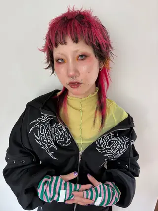 セミロング カラー いりえ しゃけのヘアスタイル