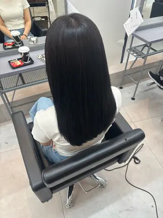 ロング カラー 顔まわりレイヤー×透 明感カラー/しずくのヘアスタイル