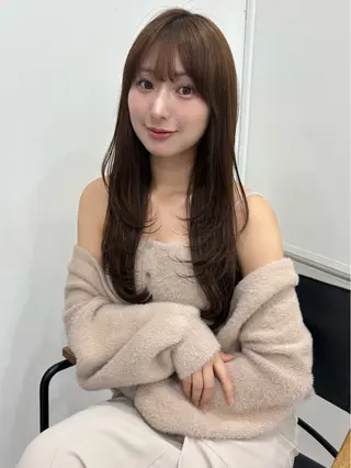 ロング カラー 透明感カラー 💞みどりのヘアスタイル