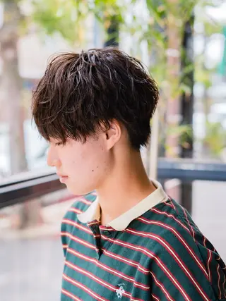 ショート パーマ 難波 侑希のヘアスタイル