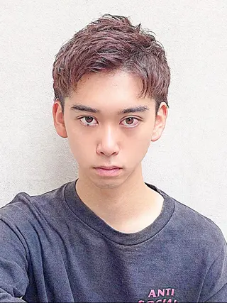 ショート カラー パーマ メンズ 美髪矯正 Rioのヘアスタイル