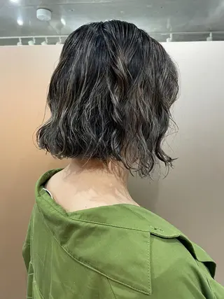 ミディアム パーマ 吉田一輝 外国人パーマのヘアスタイル