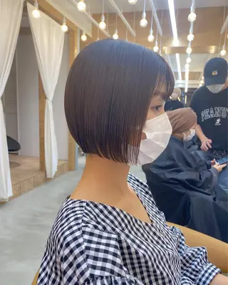 ミディアム カラー ♥️ボブ韓国風ヘア ♥️久保田夢美のヘアスタイル