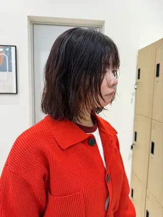 ショート カラー パーマ 🪭risa 暖色/レイヤー🪭のヘアスタイル