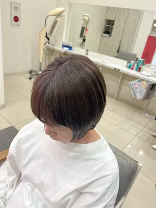 ショート カラー 太白区/白髪ぼかし ハイライト/千葉達人のヘアスタイル