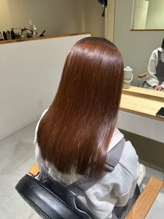 セミロング レイヤー/蟹江/ くすみカラー/川口のヘアスタイル