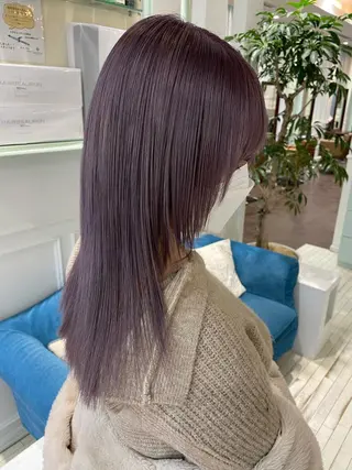 セミロング カラー 💜ハイトーン💛 マジカルかいちゃんのヘアスタイル