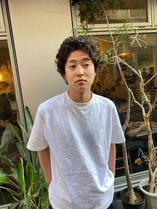 ショート パーマ メンズ 吉武 茂暉のヘアスタイル