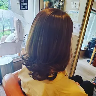 セミロング カラー spa hair ark 富井直美のヘアスタイル