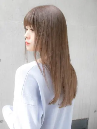 ロング カラー パーマ ヘアアレンジ 髪質改善🩵縮毛矯正 代々木/木下のヘアスタイル