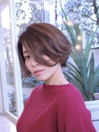 ショート カラー ☕️ベージュカラー 内藤光哉☕️のヘアスタイル