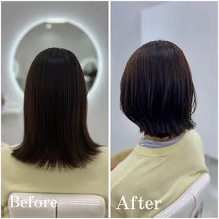 ミディアム カラー ✄﻿aini天王寺 ✄﻿ゆ乃のヘアスタイル