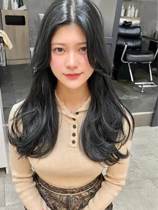 ロング 韓国風レイヤー ショート/犬塚 優介のヘアスタイル