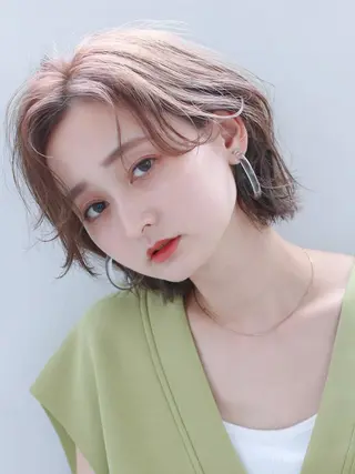 ショート カラー パーマ ヘアアレンジ ⭐️ハイクオリティ カラー杉本雄志⭐️のヘアスタイル