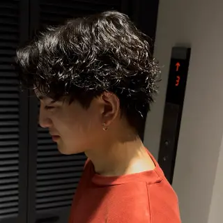 パーマ メンズ 安達 脩人のヘアスタイル