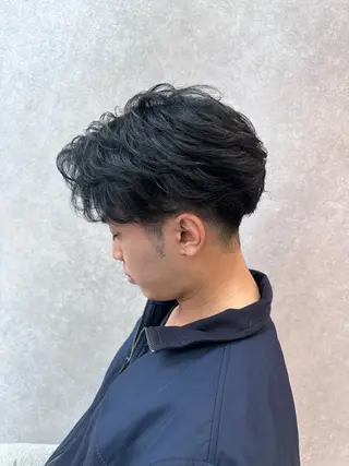 パーマ メンズ 【𝐀𝐬𝐡大森】 石崎竜祐のヘアスタイル