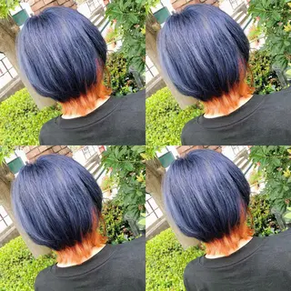 ショート カラー ヘアアレンジ メンズ キッズ 💟Chloe原宿店 🩶ハイトーンのヘアスタイル