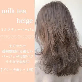 セミロング カラー ヘアアレンジ 🪞official THREE 横浜🎀のヘアスタイル