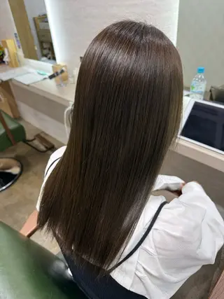 セミロング カラー 縮毛矯正/ /関内/あべももこのヘアスタイル