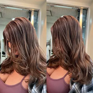 ロング カラー ハイライト/レイヤー /ハイトーン/AOIのヘアスタイル