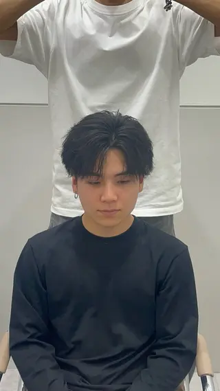 ショート メンズ フェザー/韓国ヘア/ メンズパーマ〜悠輔〜のヘアスタイル