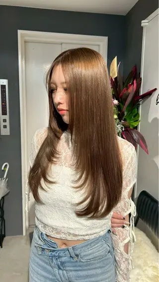 ロング brace 小笹花純のヘアスタイル