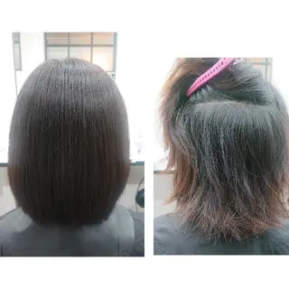 ミディアム 😺Takako😺 髪質改善&縮毛矯正のヘアスタイル