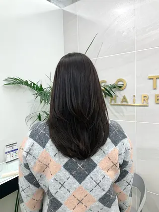 セミロング カラー 本格ヘッドスパ🌿 ×ヘア 佐藤のヘアスタイル