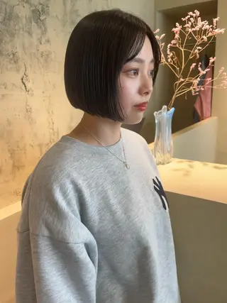 ショート カラー 西山 紗耶香🪽 透明感カラー/ボブのヘアスタイル