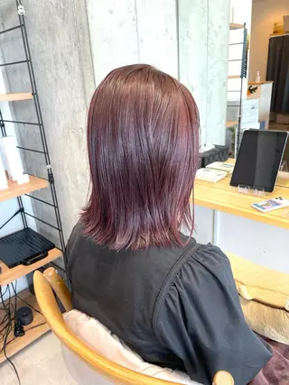 ミディアム ✨透明感カラー/縮毛 恵比寿HAYATO✨のヘアスタイル