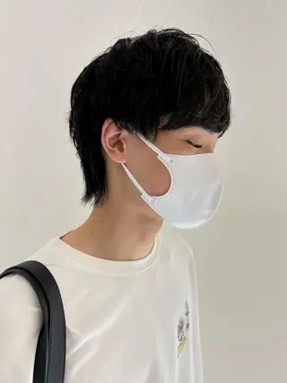 ミディアム カラー パーマ 柳澤 和也のヘアスタイル