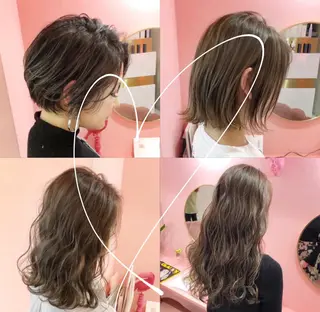 ショート カラー プル艶職人/ にしものヘアスタイル