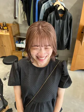 カラー 瑠己杏 :ボブ/ ハイトーンワンカラーのヘアスタイル