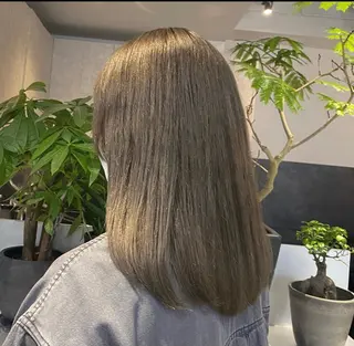 ロング カラー パーマ ヘアアレンジ 新宿⌇韓国風ヘア ⌇透明感カラーのヘアスタイル