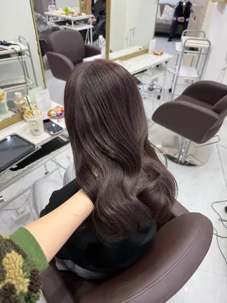 セミロング カラー ヘアアレンジ 💗横浜美容室 💗HARUNAのヘアスタイル