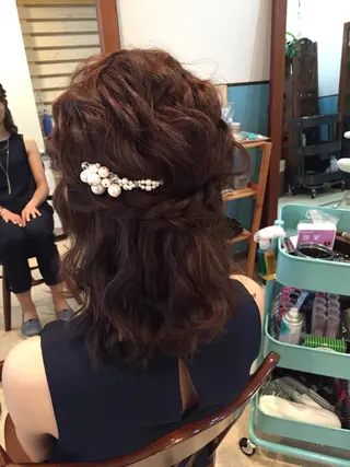 ショート ミディアム セミロング ロング カラー パーマ ヘアアレンジ ネイル まつエク 早朝✨ヘアセット 着付け/清水玲歌のヘアスタイル