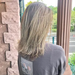 ミディアム カラー 山﨑 大暉【ダブルカラー】のヘアスタイル