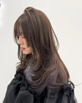 ロング カラー 透明感♡やわらかブラ ウンヘア♡銀座美容室のヘアスタイル