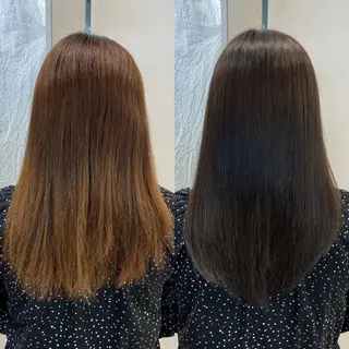 ロング パーマ 顔まわりカット🌟 くびれヘア/寺門遥輝のヘアスタイル
