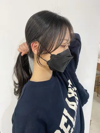 セミロング 勢力 星南のヘアスタイル