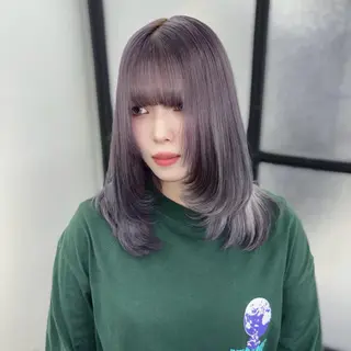 セミロング カラー Ren. 🦋デザインカラーのヘアスタイル