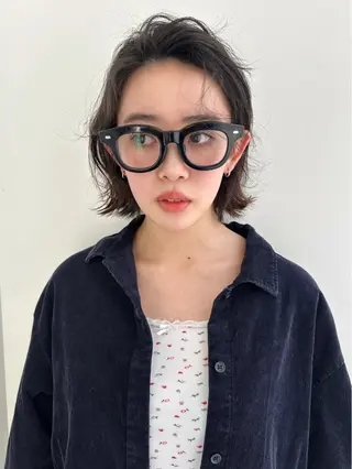 ミディアム 中村 果乃のヘアスタイル