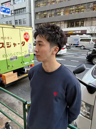 ショート パーマ メンズ 💈メンズ短髪特化 ✂︎伊藤大輝💈のヘアスタイル