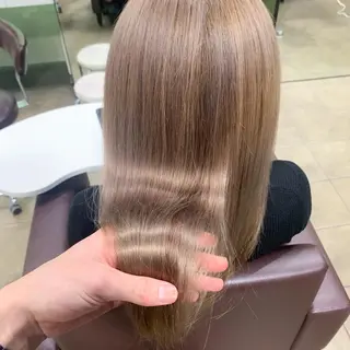 ロング カラー 地毛風ストレート/ 髪質改善/榎本流行のヘアスタイル