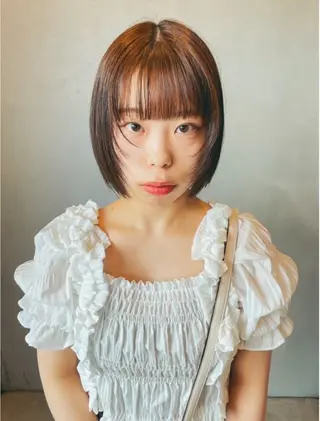 ミディアム カラー レイヤーカット/長岡 グレージュ/マユ🎀のヘアスタイル