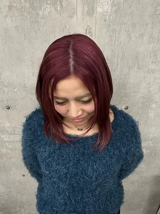 セミロング 小長谷 夕菜のヘアスタイル