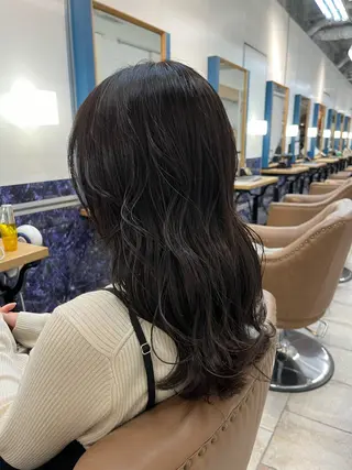 セミロング カラー/アイリスト 麻優のヘアスタイル