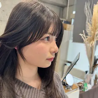 ロング 会田有紀 /切りっぱなしボブのヘアスタイル